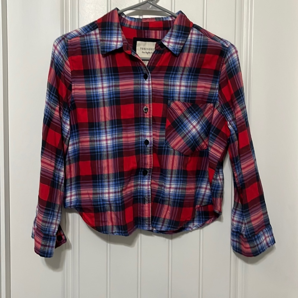 Forever 21 cropped flannel